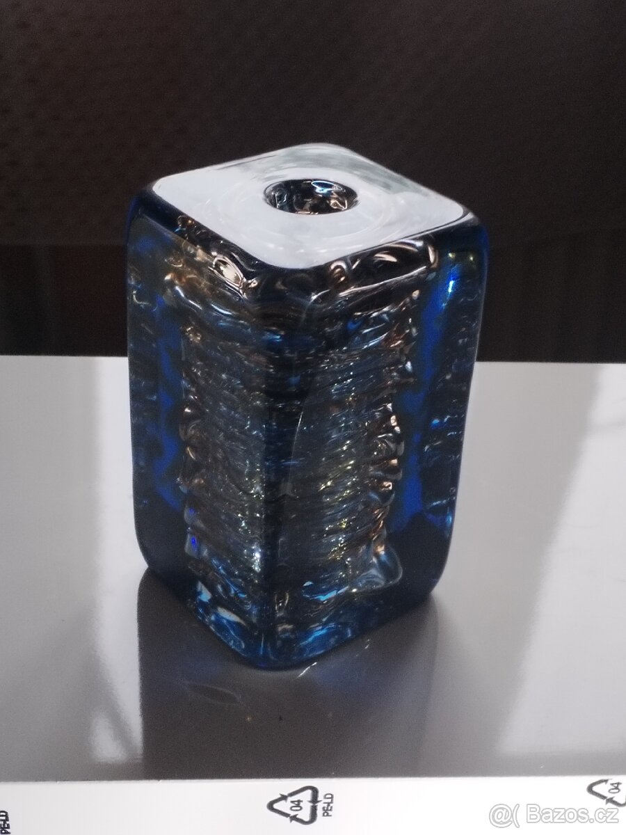 Váza Hutní sklo-František Vízner Škrdlovice vzor 6860/18 - 12