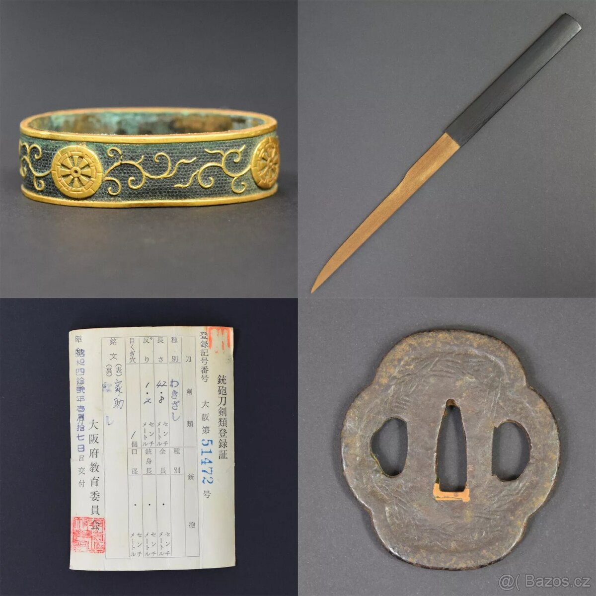 Japonský Starožitný Samurajský meč wakizashi Iesuke 家助 - 12