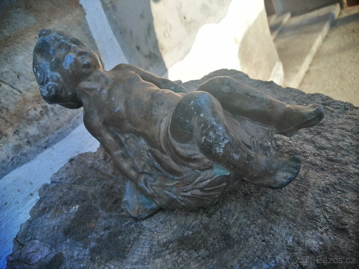 Mosazný andílek s patinou - 12