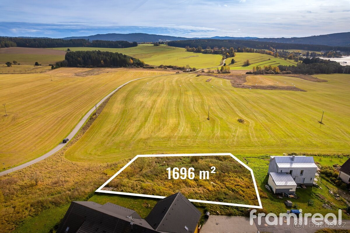 Prodej pozemku se stavebním povolením, 1 696 m² - Frymburk - - 12