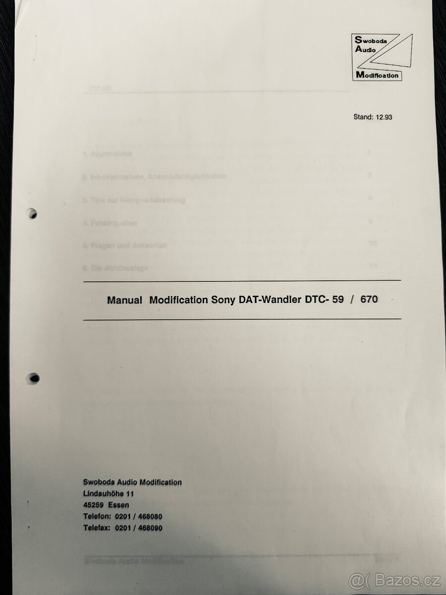 SONY DTC-59ES - SWOBODA Modification Typ 2 - Made in Japan - 12