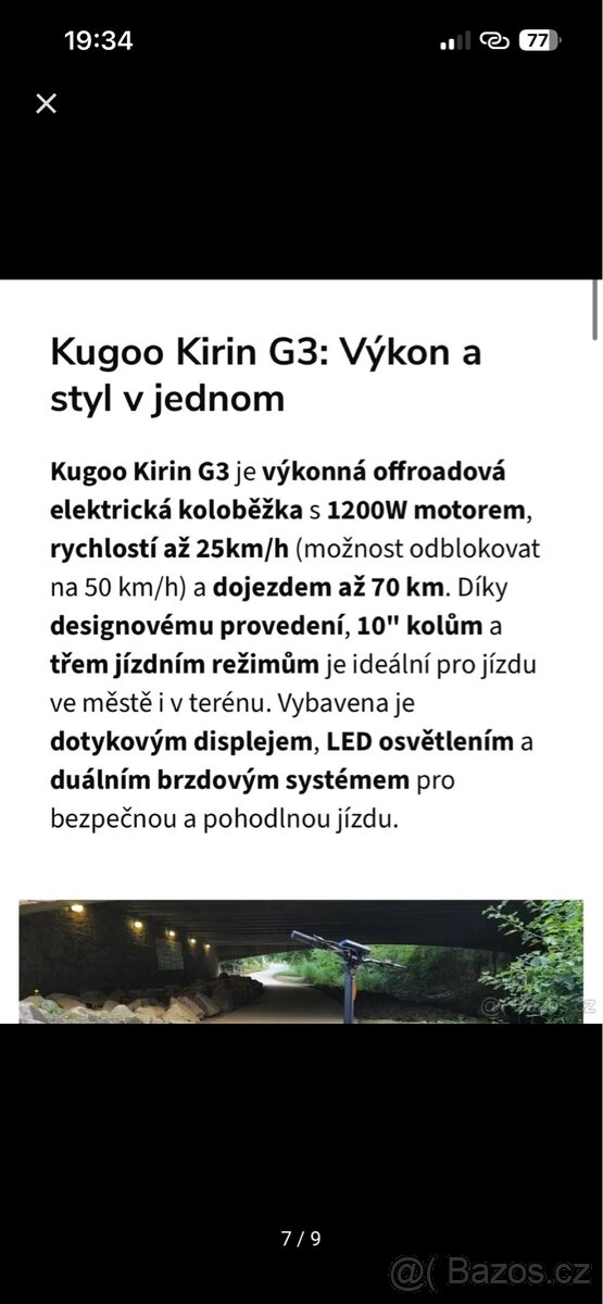 Elektrická koloběžka Kukirin G3 - 12