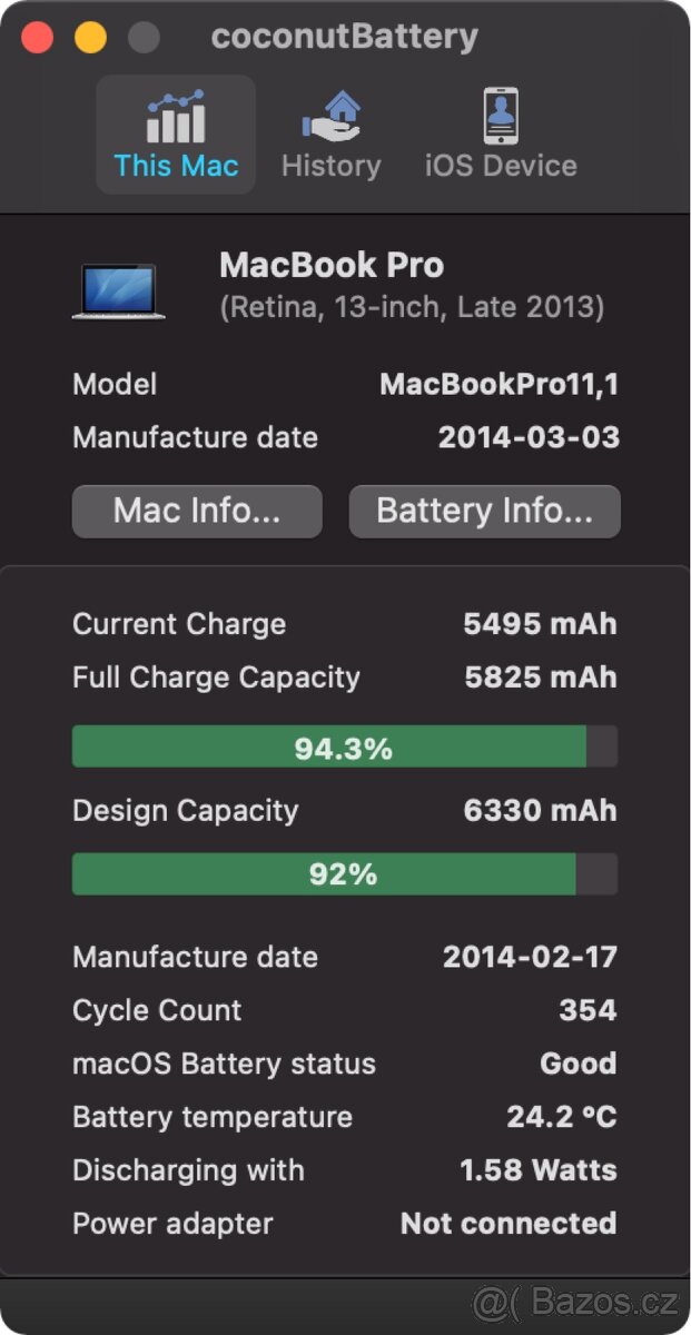 MacBook Pro 13" Retina 2013 256GB - 12