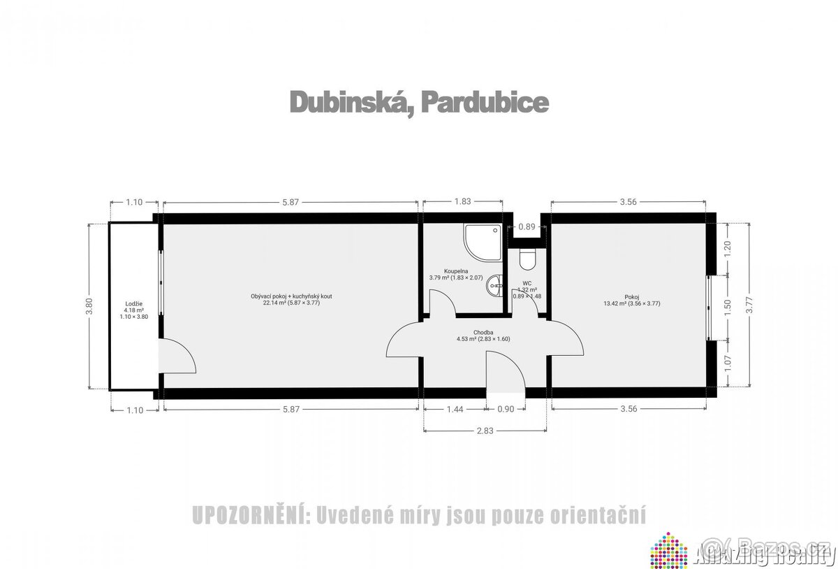 Pronájem bytu 2+kk, v Pardubicích - 12