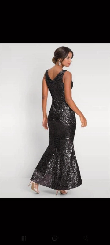 Nove cerne flitrove dlouhe saty Bodyflirt - 12