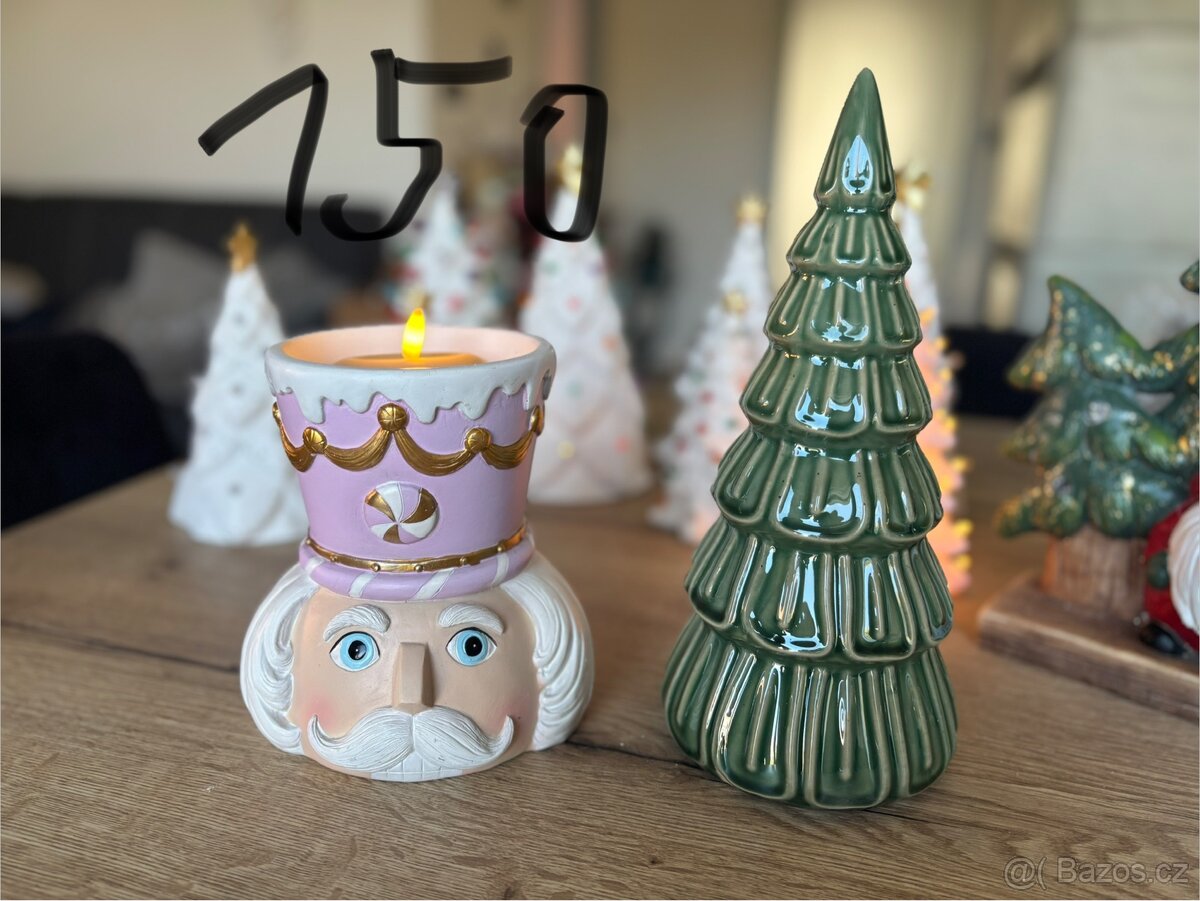 🎄 Vánoční dekorace - zvířátka a vázy 🦔 - 12