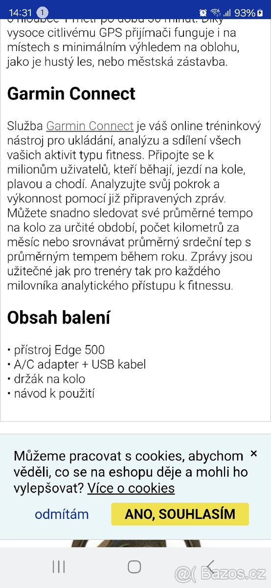 GPS garmin Edge 500 na kolo - 12