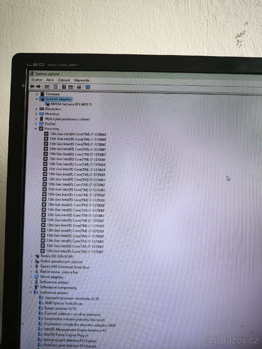 HERNÍ PC I7 13700KF RTX 4070 Ti 12GB 32GB DDR5 AORUS ZÁRUKA - 12