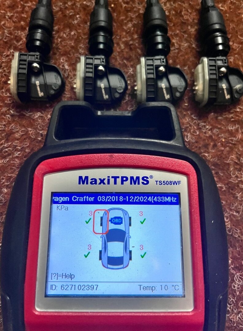4x TPMS - Senzory - Volkswagen - 12