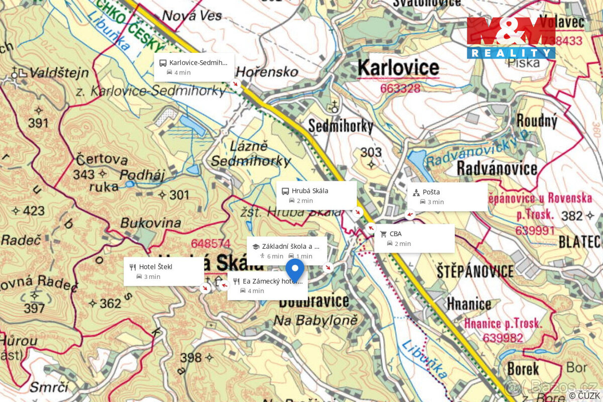 Prodej pozemku k bydlení, 928 m², Hrubá Skála - 12