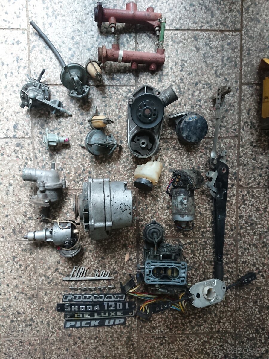 Prodám díly na veterány Fiat 600, Škoda, Volha 24,Favorit - 12
