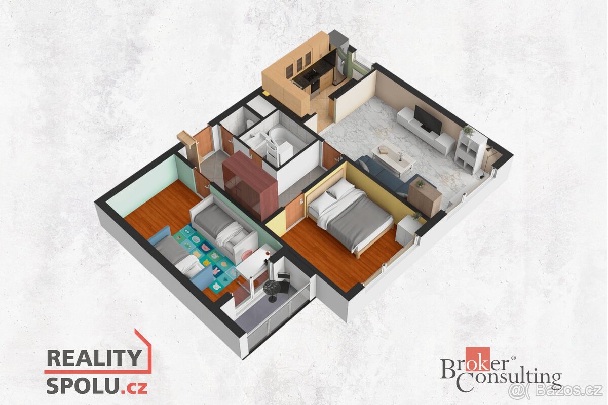 Prodej, byty/3+1, 62 m2, Levského 3222/3, Modřany, 14300 Pra - 12