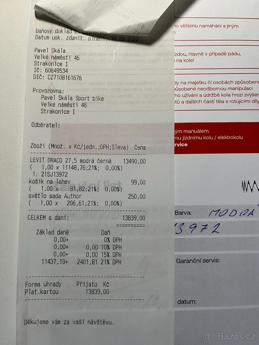 Dětské kolo LEVIT DRACO 27,5 - 12