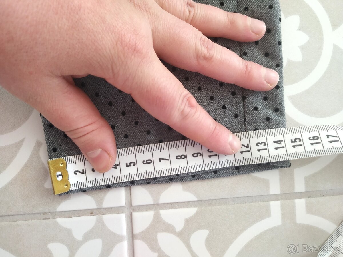 1x oblečené kalhoty Orsay S společenské puntíky šedé - 12