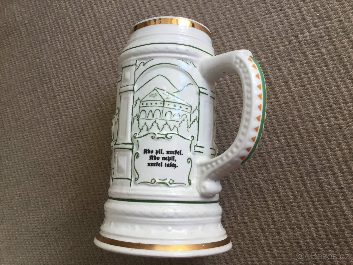 pullitr 1973, podtacek na odlivky, dzbanek RFH s textem - 12
