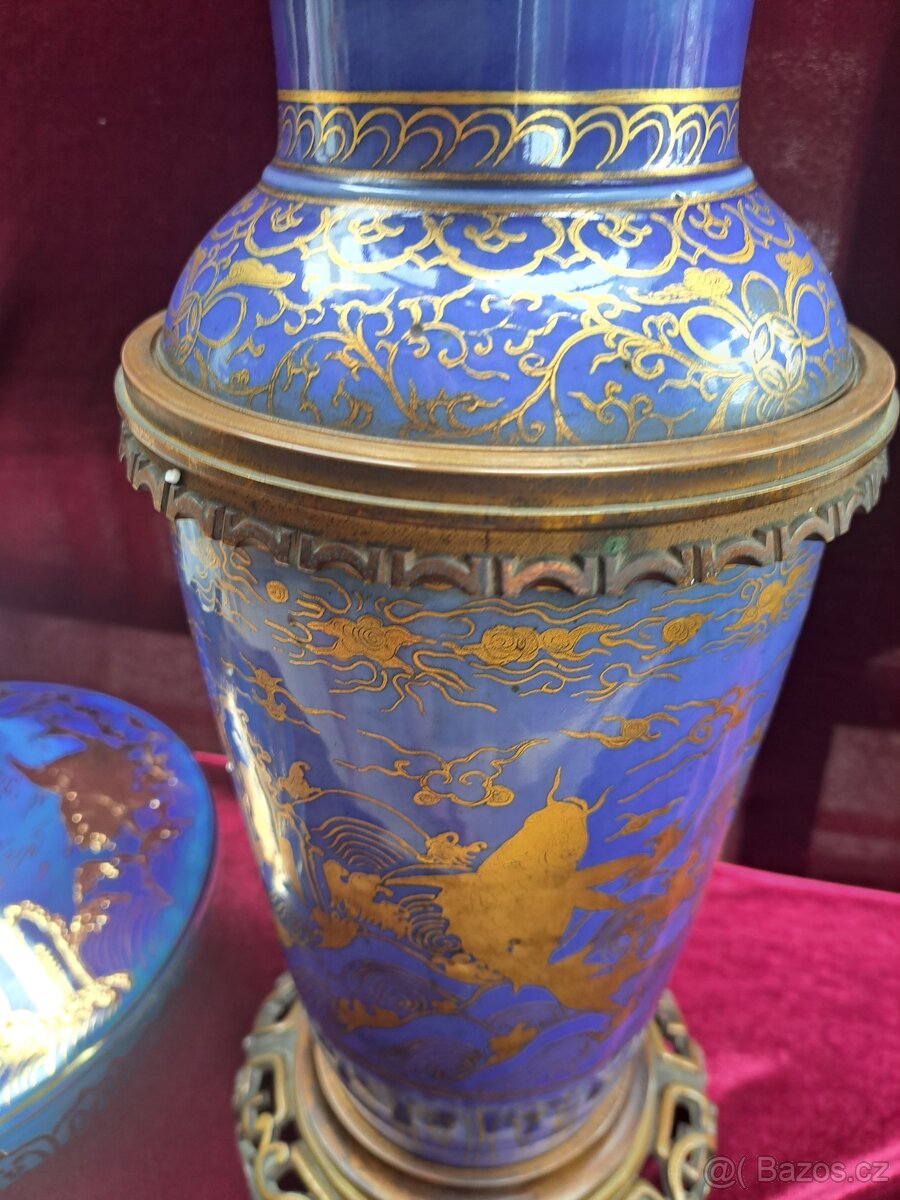 Petrolejová lampa - modrá - 12