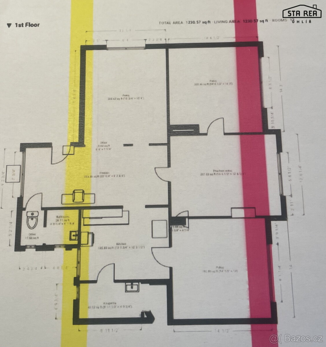 Pronájem bytu 4+1, 140 m2, Ostrava - 12
