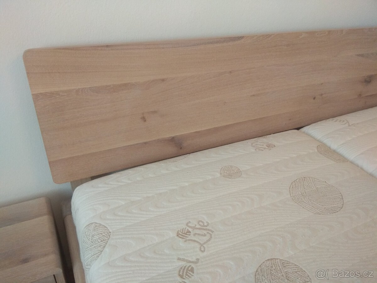 Masívna dubová posteľ Elegant + 2 stolíky zdarma, od 730€ - 12