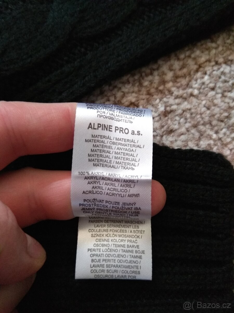 Nová dámská zimní šála Alpine Pro - černá, akryl - 12