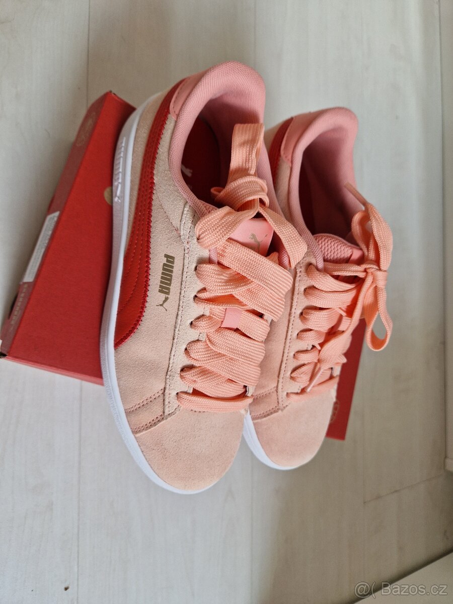 Oranžové kožené tenisky PUMA vel. 39 - 12