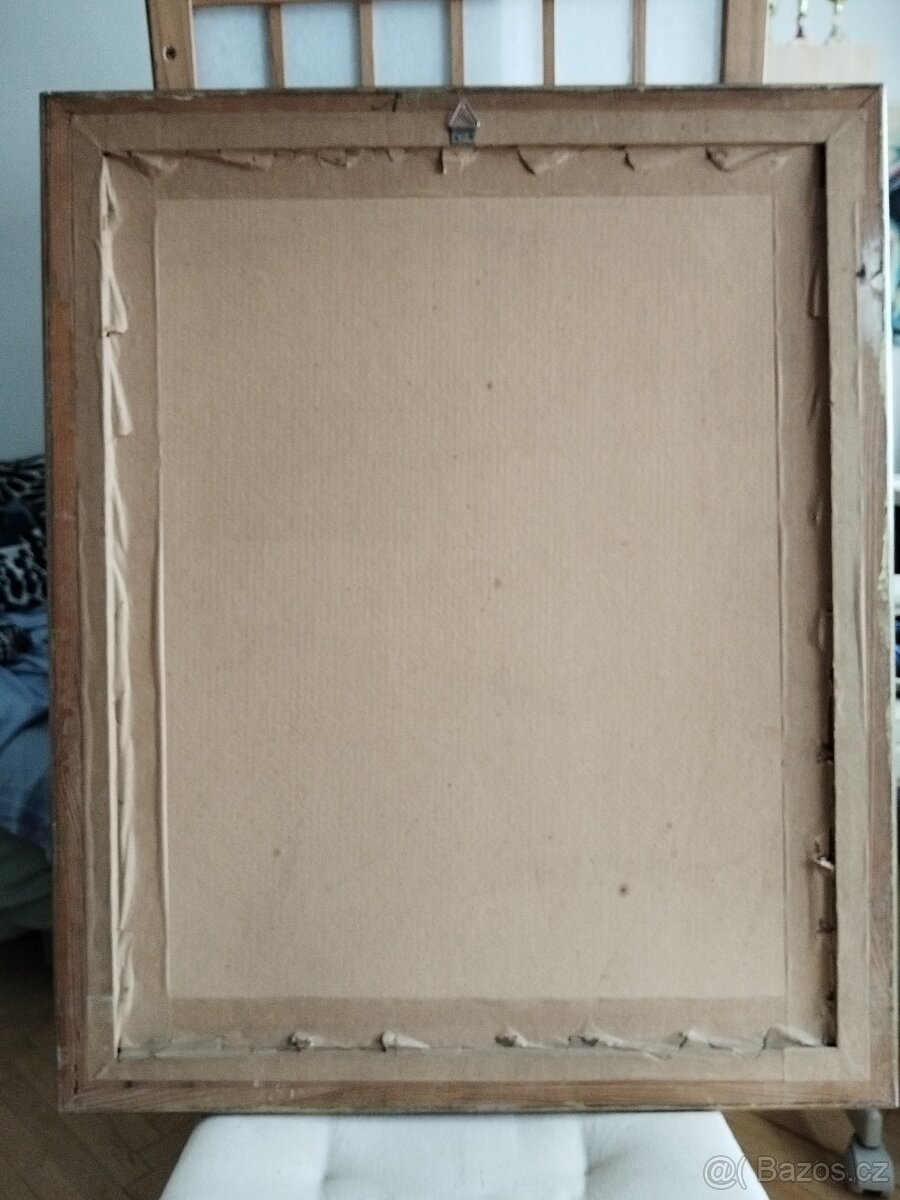 obraz DÍVKA S OSLÍKEM, olej, sign. nenalezena - 12