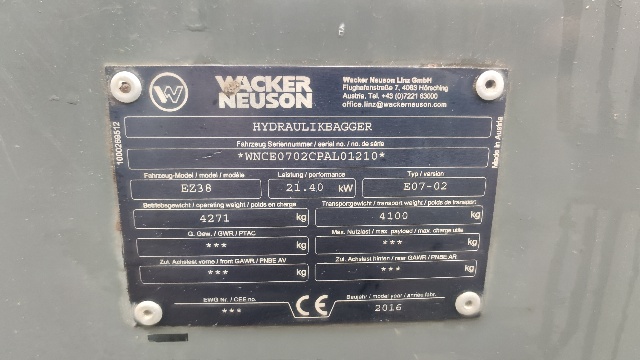 Pásový minibagr Wacker Neuson EZ38, VDS - 12