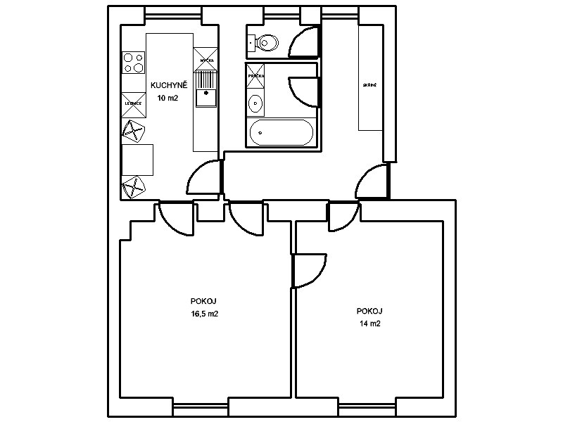 Pronájem bytu 2+1 Strakonice - 12