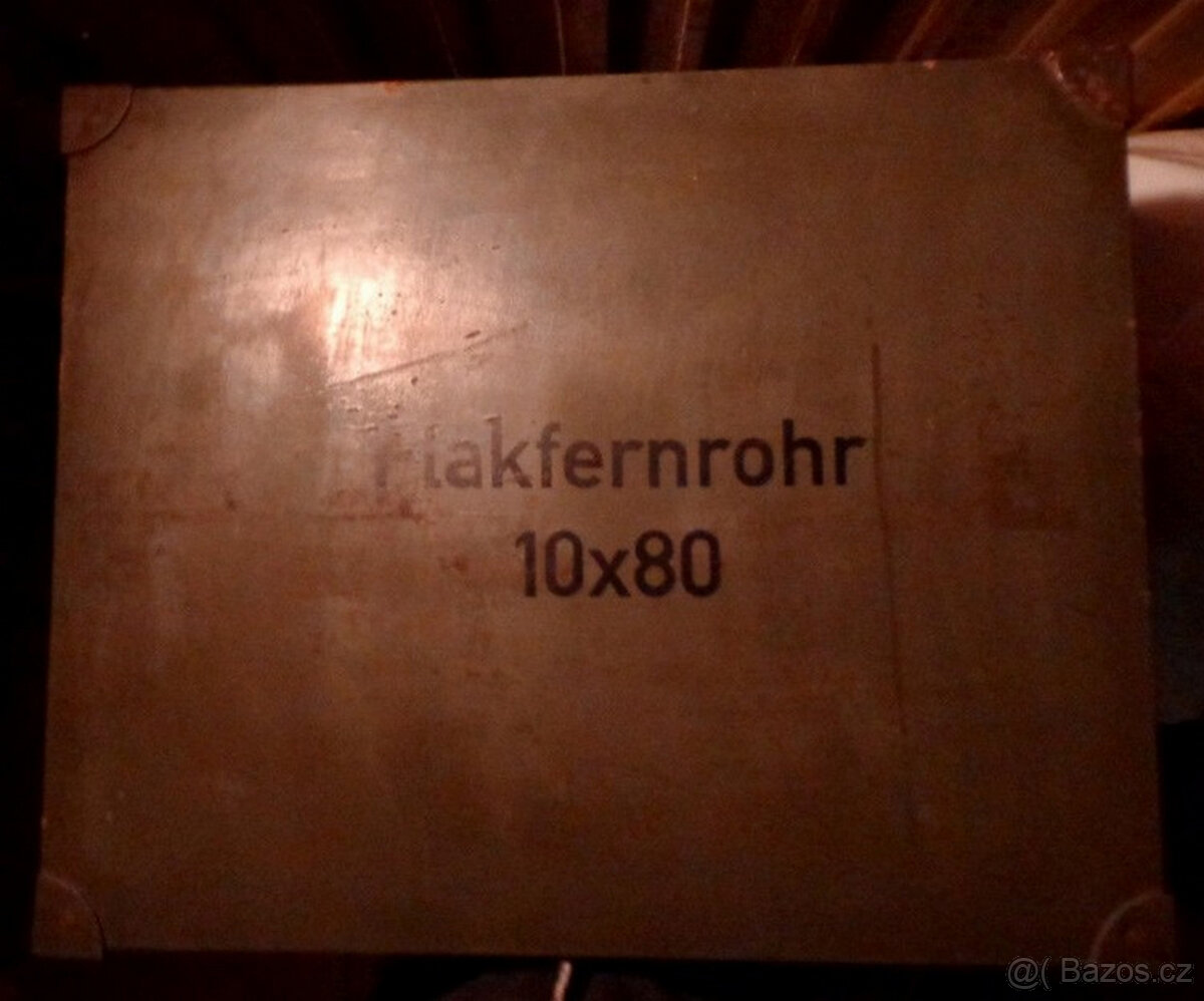 Druhá světová válka, puškohled 10x80 Flak optika cxn, komple - 12