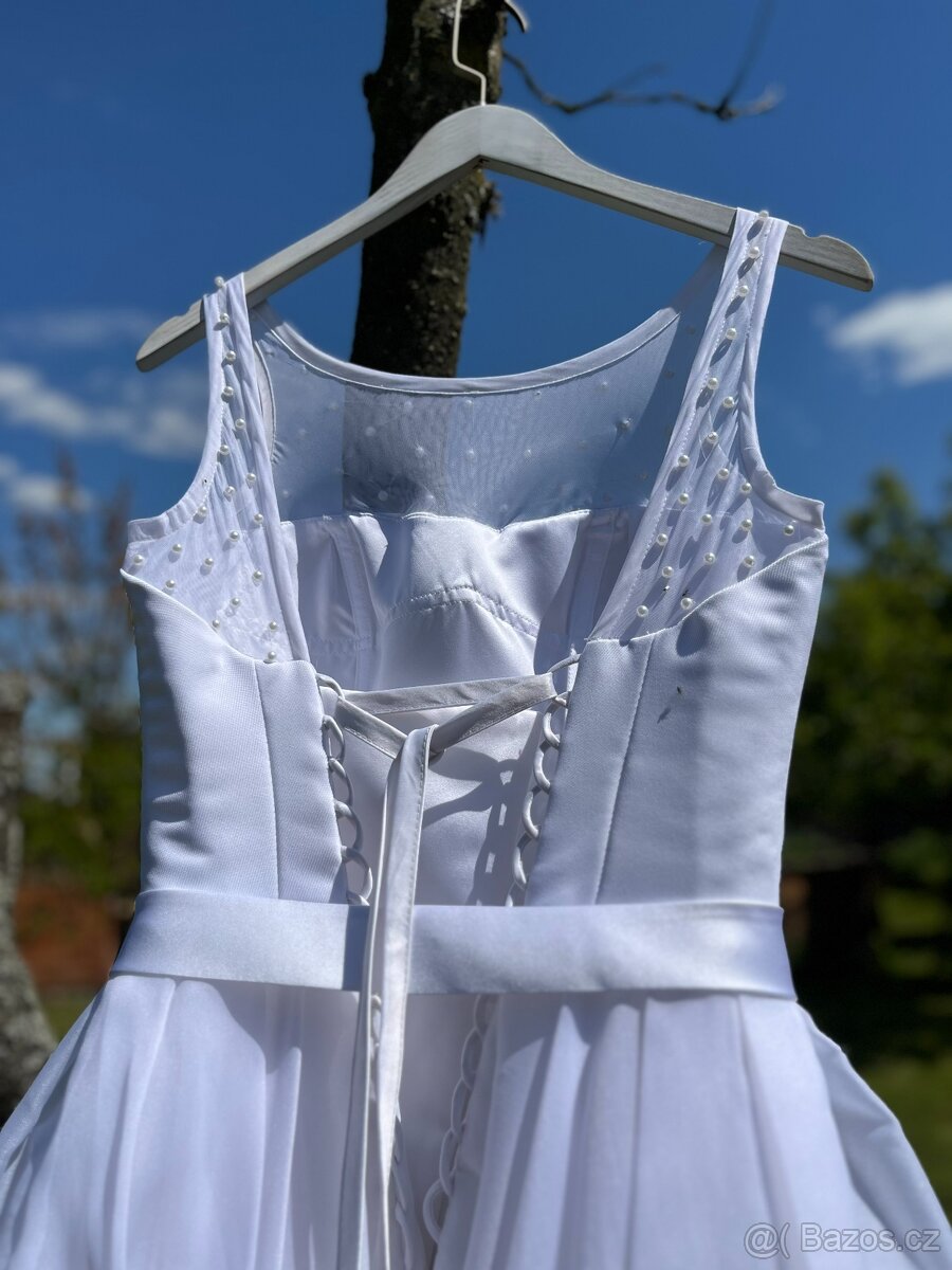 Svatební šaty Elody vel. S, spodnička,závoj,podvazek zdarma - 12