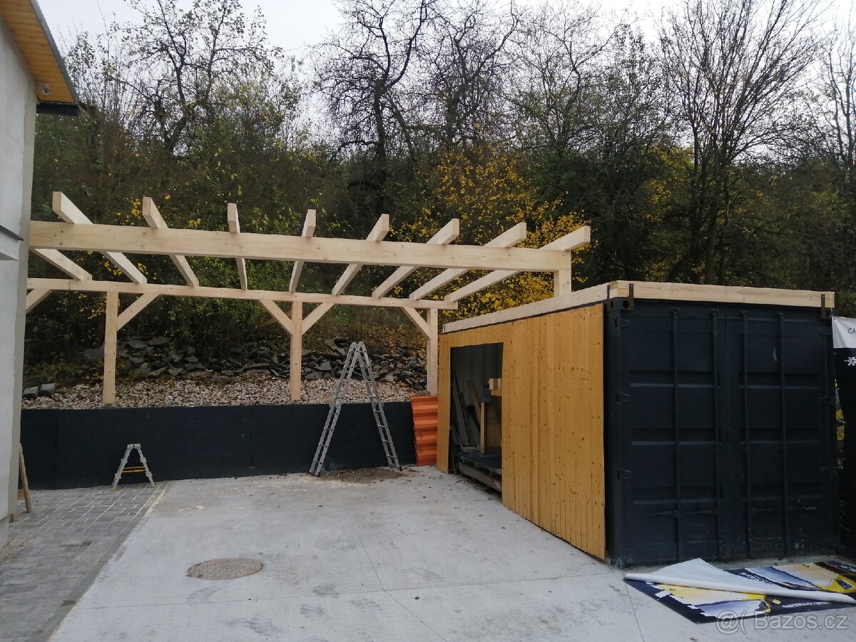 Pergoly, chaty, dřevostavby, garážová stání, zahradní domky - 12