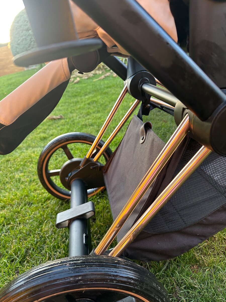 Cybex e-Priam rosegold Simply flowers beige - 12