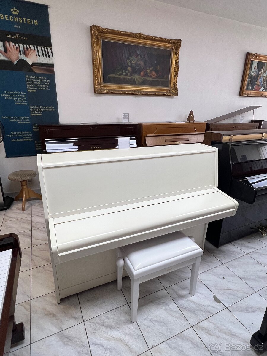 Bílé pianino Rosler po prvním majiteli, se zárukou REZERVACE - 12