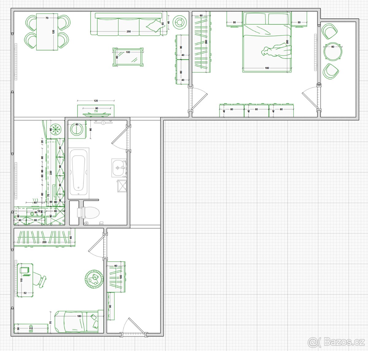Byt 3+1 (69 m²) s garáží v Lesné u Tachova k rekonstrukci - 12