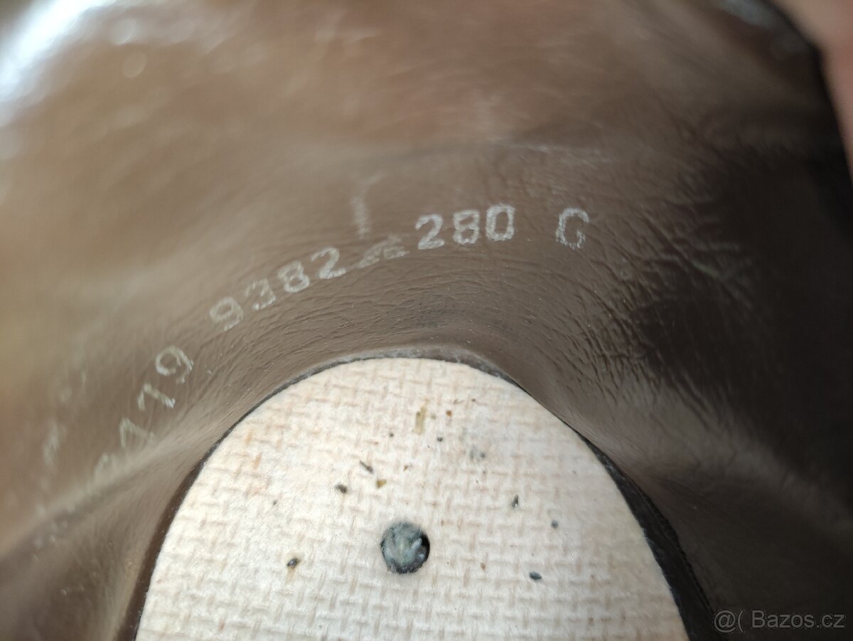 Retro semišové tenisky Snaha, vintage kožené boty, 43-44 - 12