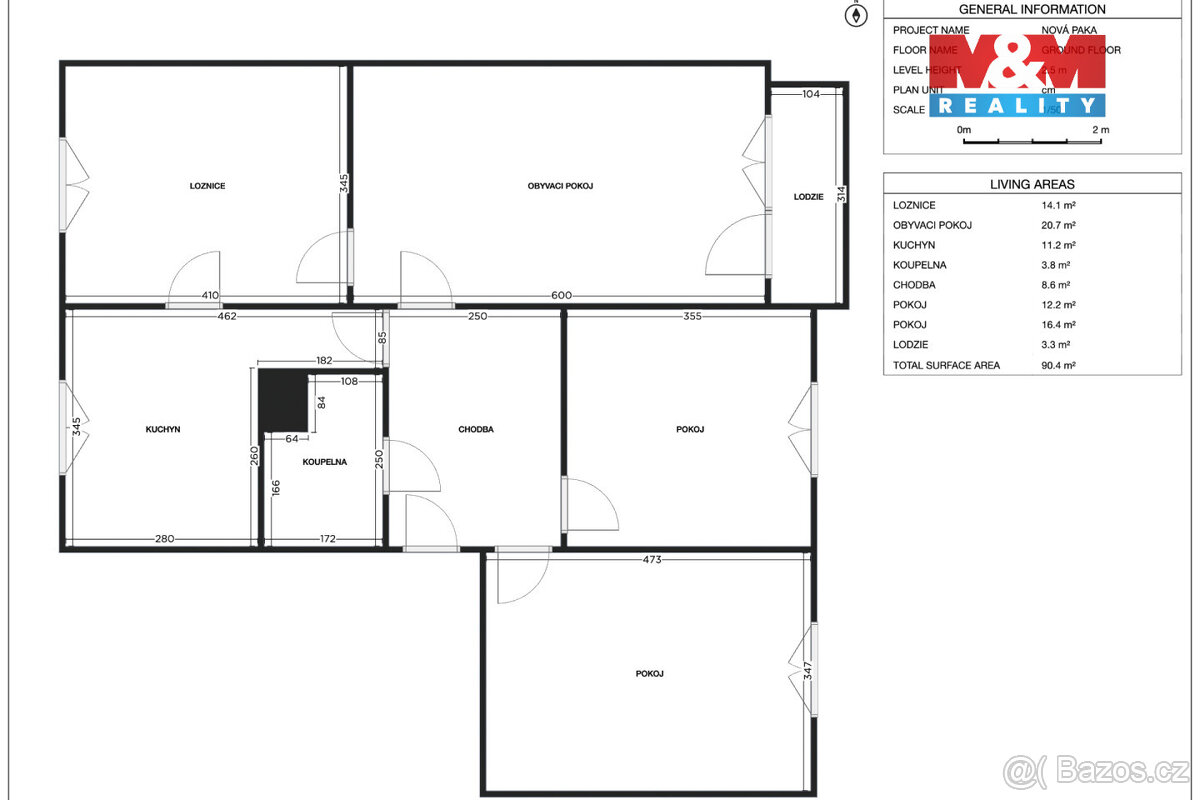 Prodej bytu 4+1, 89 m², Nová Paka, ul. K Hájku - 12