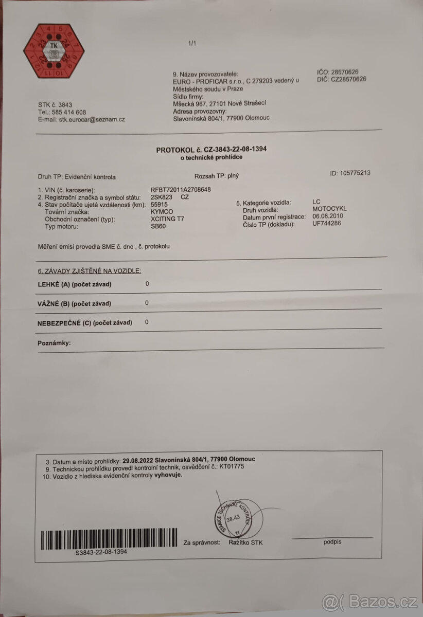 Skútr Kymco Xciting - 12