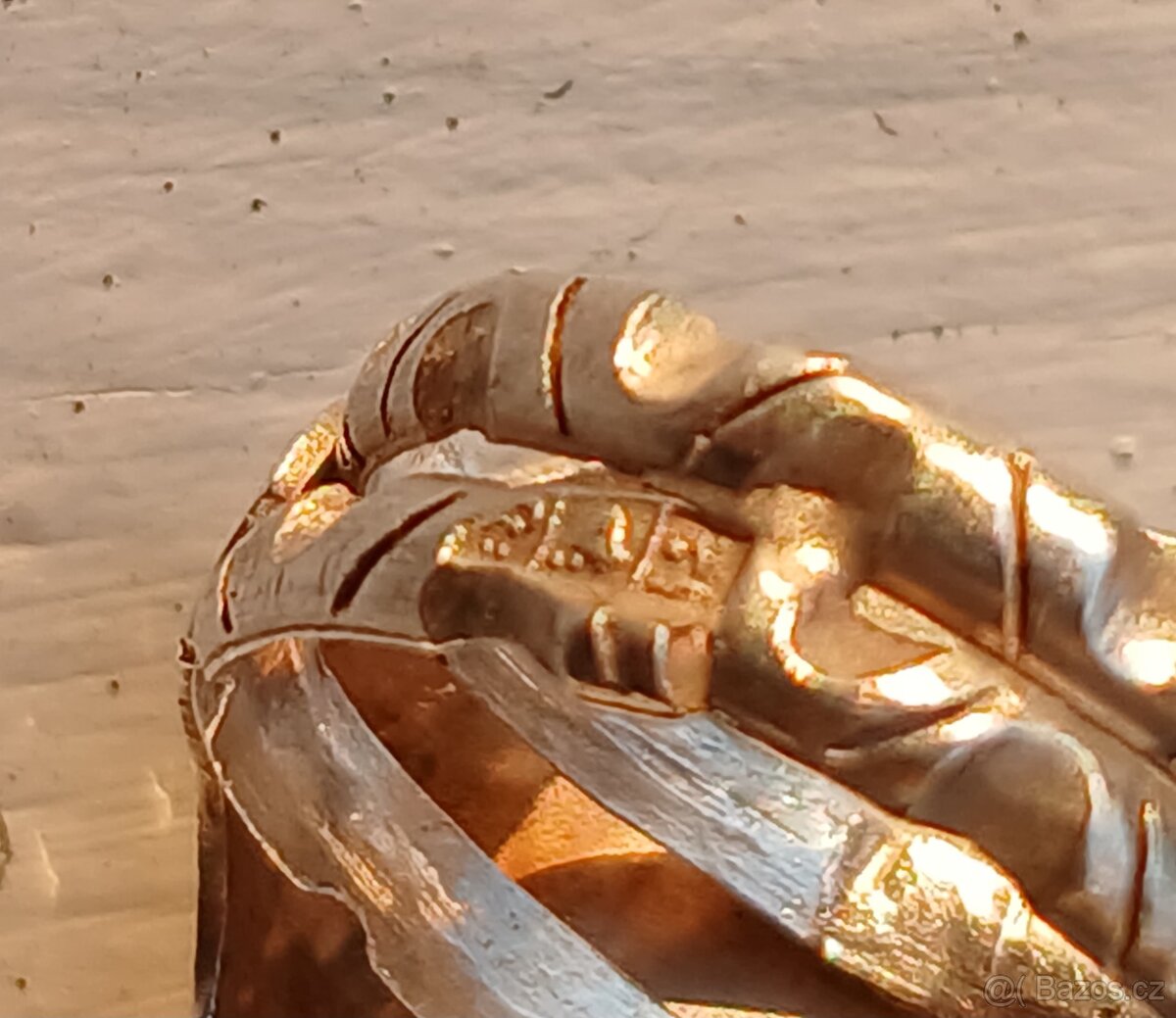 Stříbrný prsten starožitný Egypt - 12