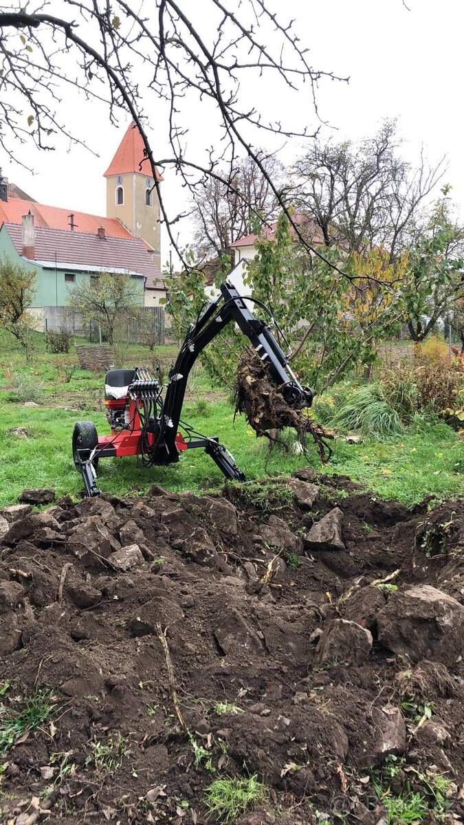 Minibagr, hydraulická svahovka - 12