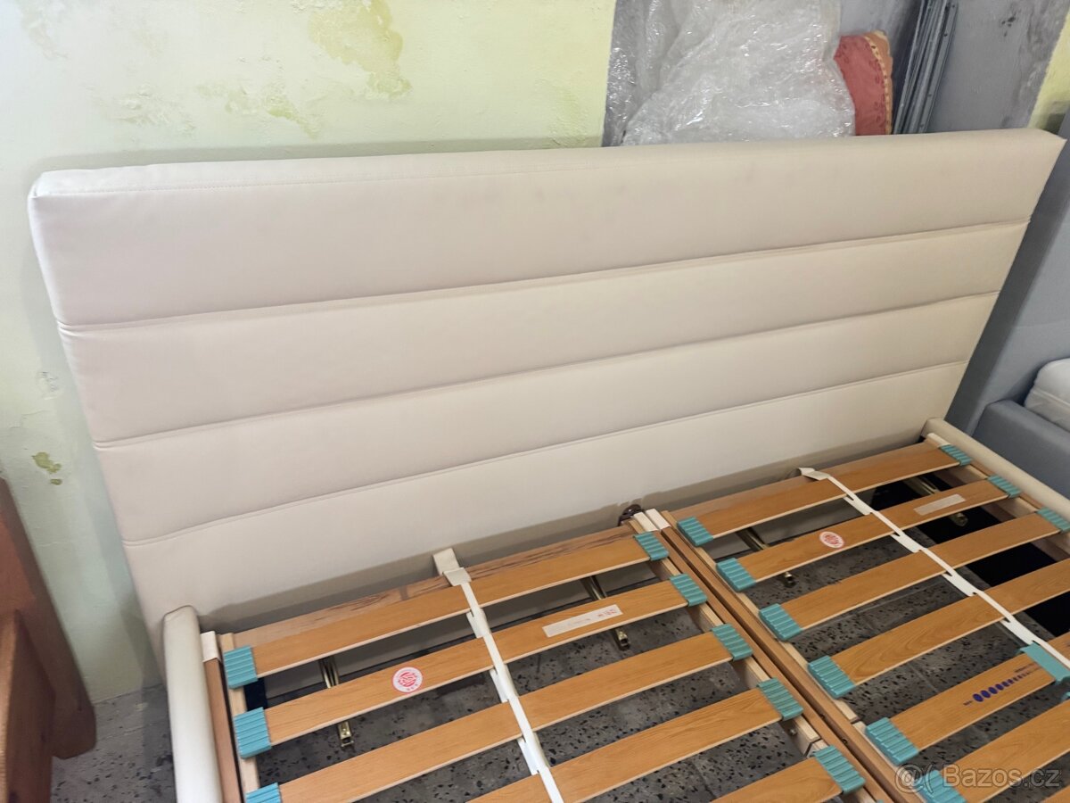 AKCE NOVÁ Kožená postel-letiště 180x200 komplet - 12