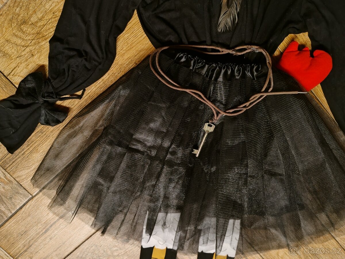 Černá a bílá slepice kostým XS-L - 12