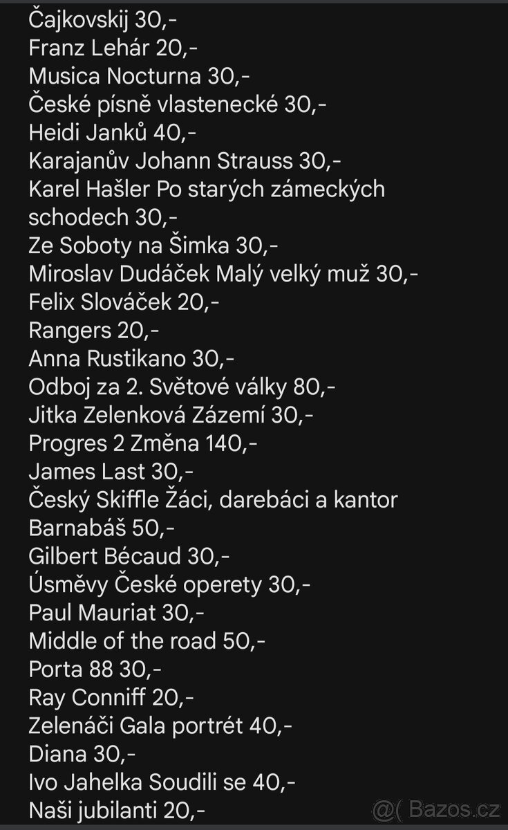 LP vinylová, gramofonová deska - 12