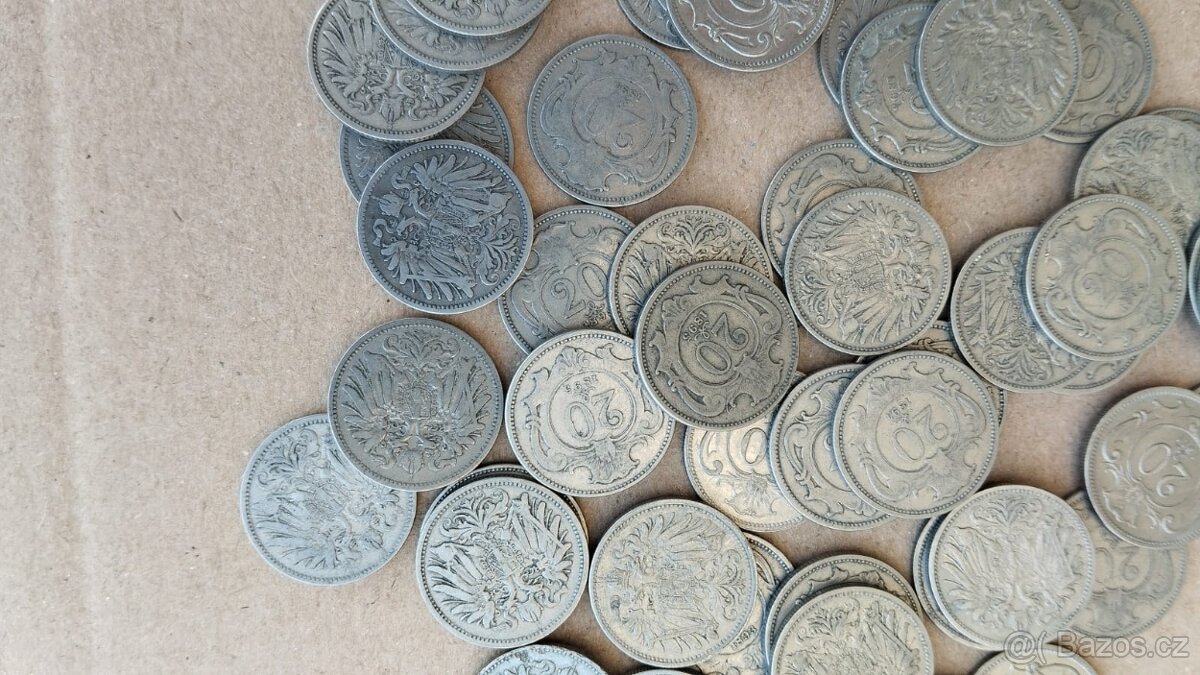 51 helleru 20 RU, rakousko uhersko mince + mince 20hal - 12