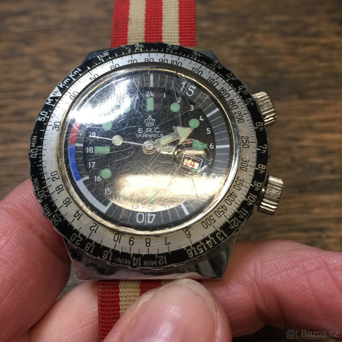 hodinky potápěčské cronograf E.R.C. Super Calender - 12