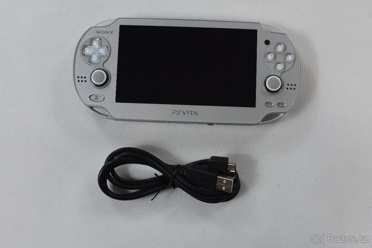 Sony PlayStation Vita Ice Silver Rare PCH-1000 OLED - 12