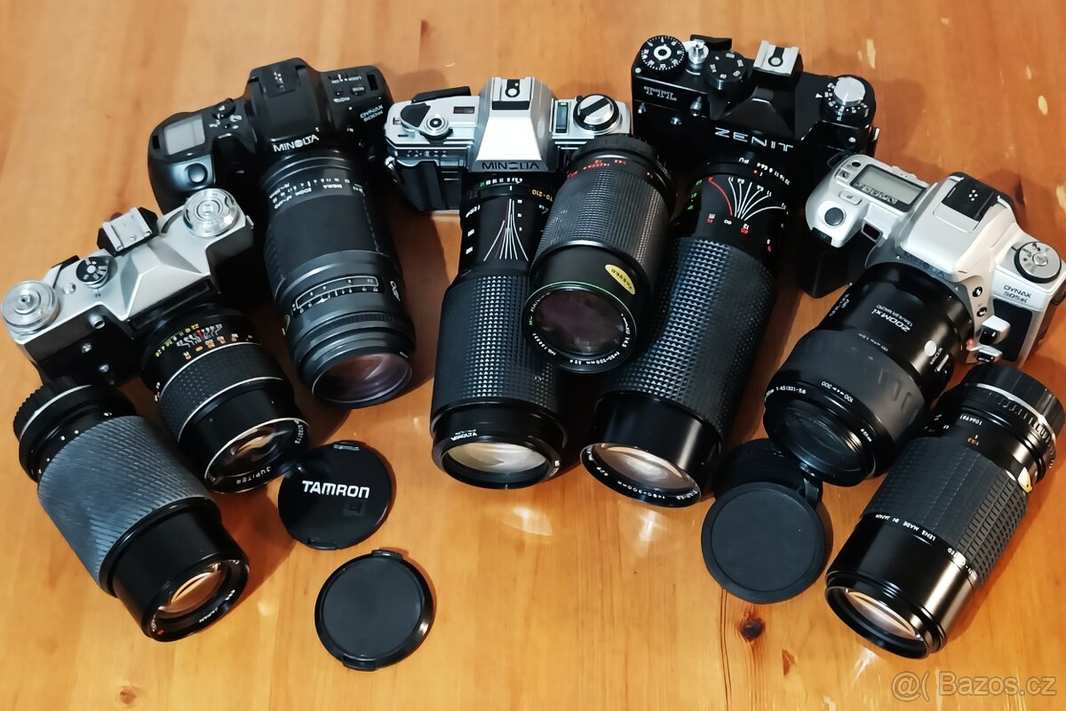 2- FOTOkonvolut - fotoaparáty, objektivy (Minolta, Zenit) - 12