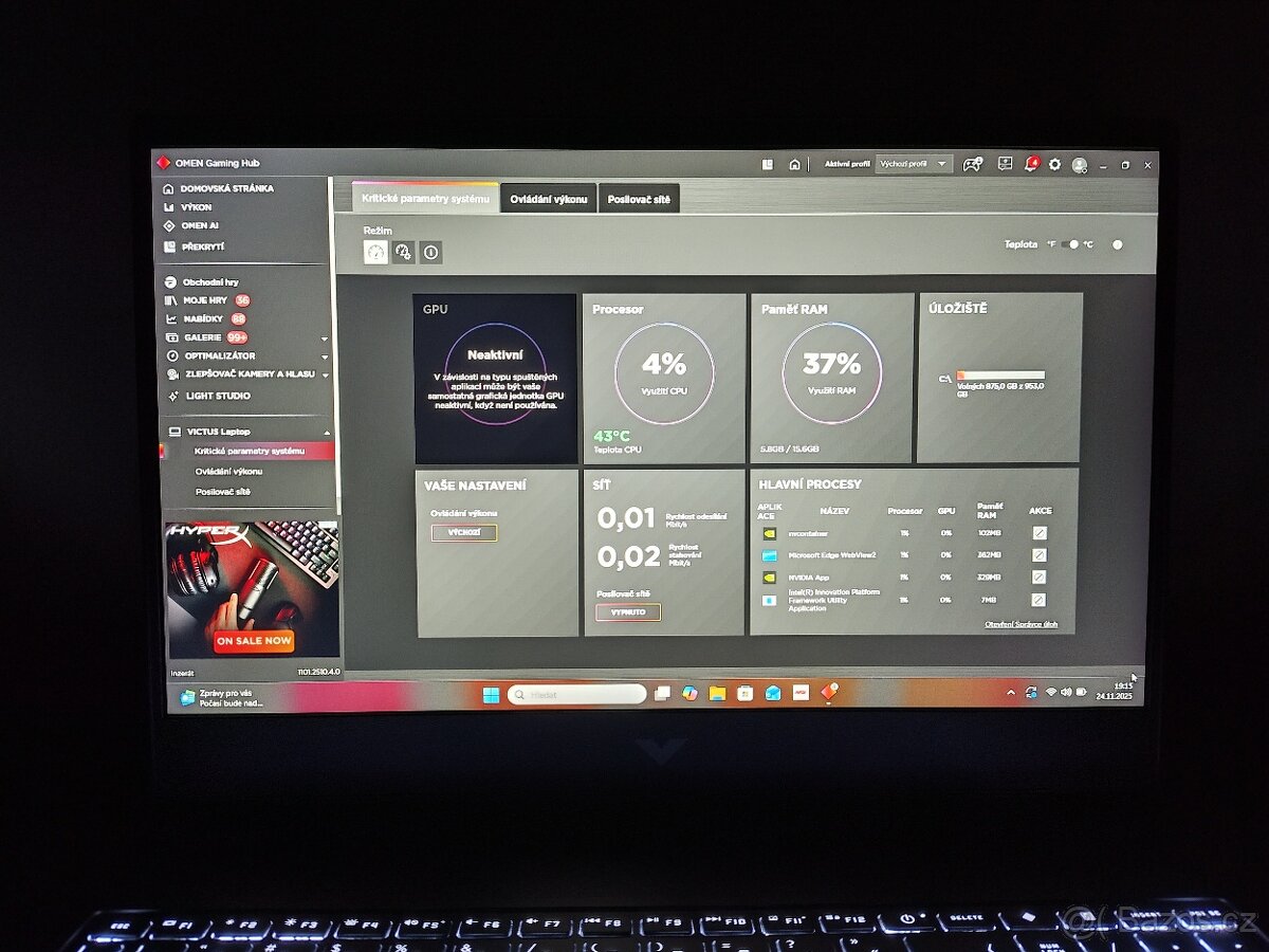 Herní Victus 15,RTX-4gen,i7-13gen,1TB,2 Roky-Záruka. - 12