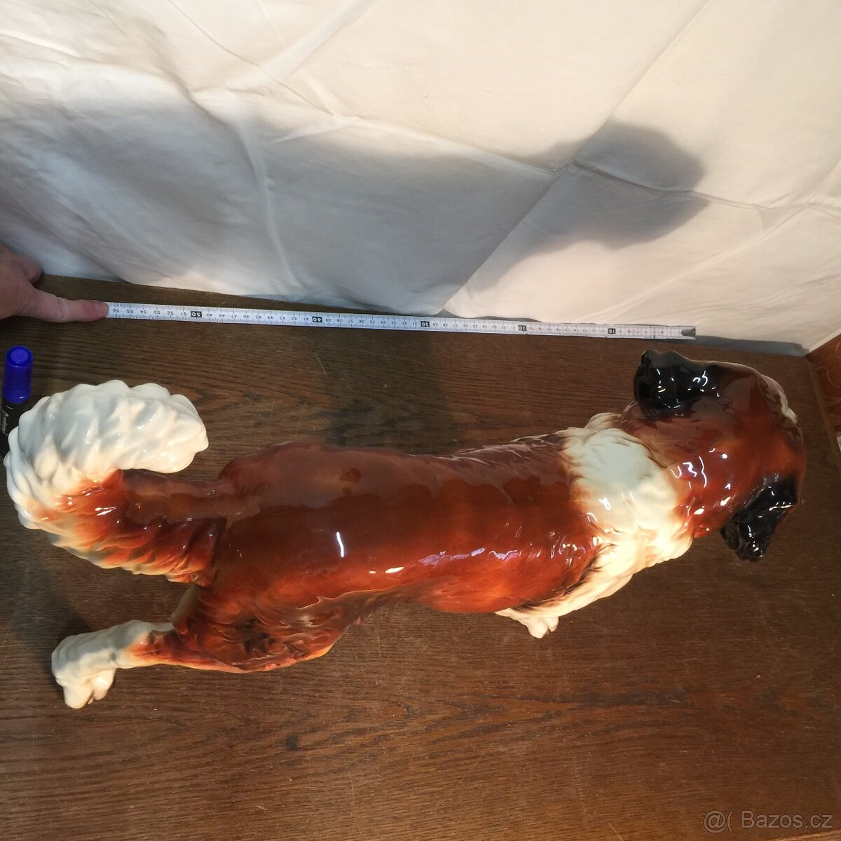 Velká porcelánová socha Bernardýn Goebel - 12