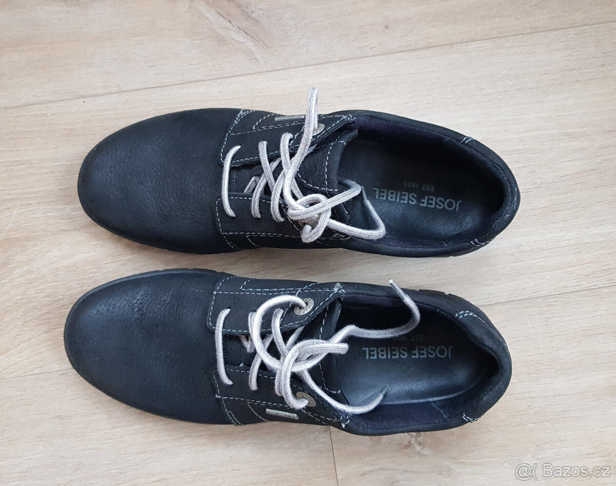 Černé kožené boty JOSEF SEIBEL vel. 41 - 12
