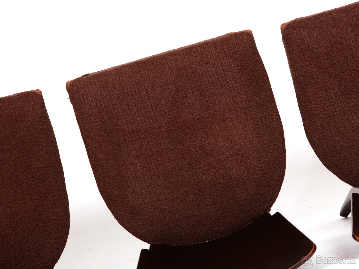 Jídelní židle H-214, návrh J. Halabala, UP závody, 4 ks - 12