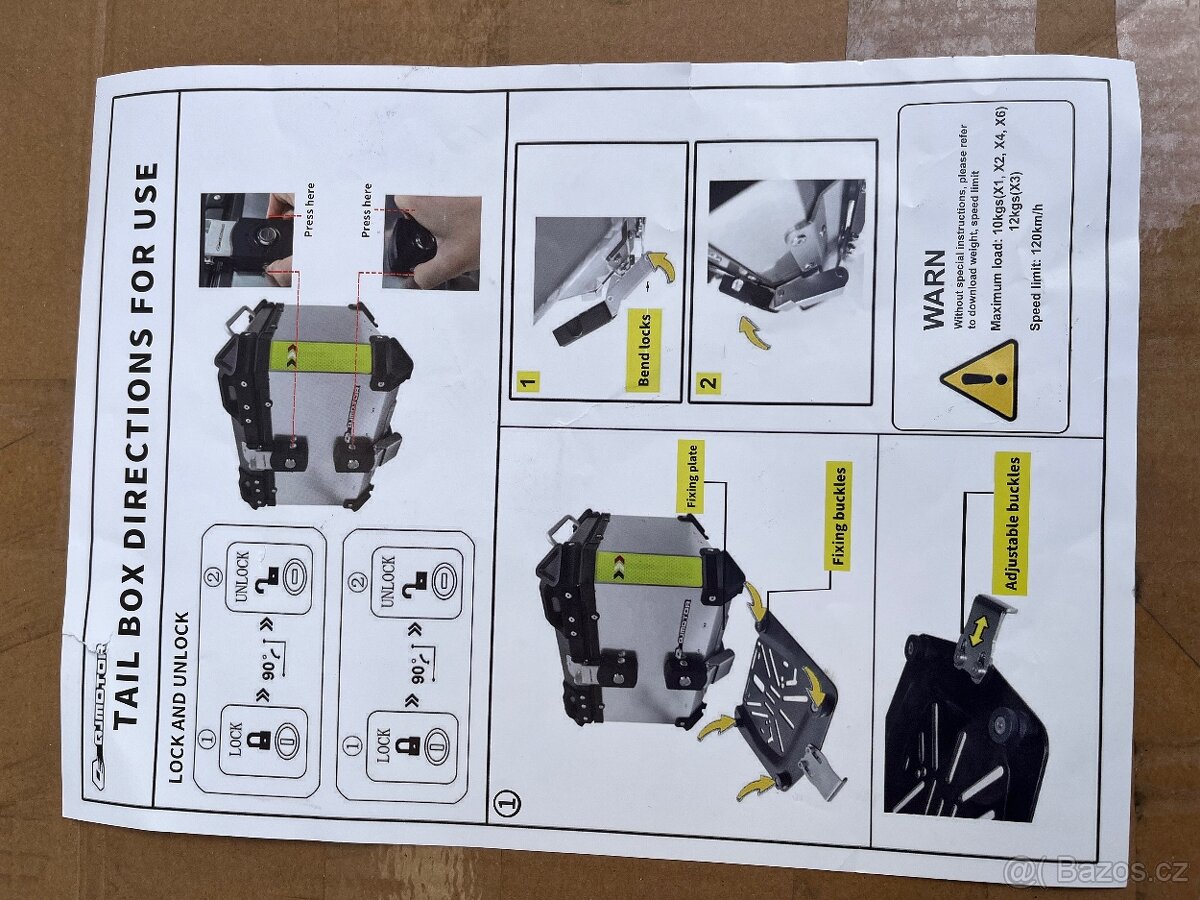 Alu kufry 2x boční a Topcase - 12